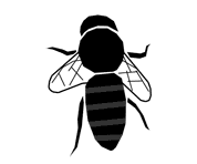 Silhouette image of an bee